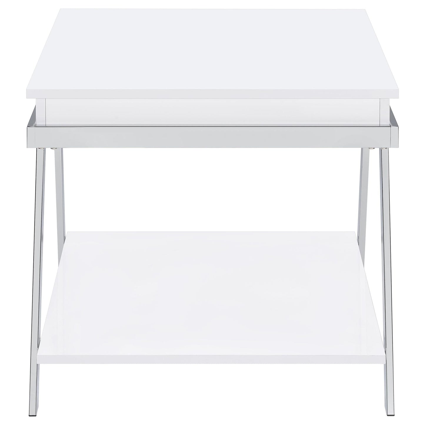 Briana - 2 Piece Coffee And End Table Set With Lift Top Legs - Gloss White