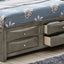 Modern Design Storage Bed With Bookcase Headboard