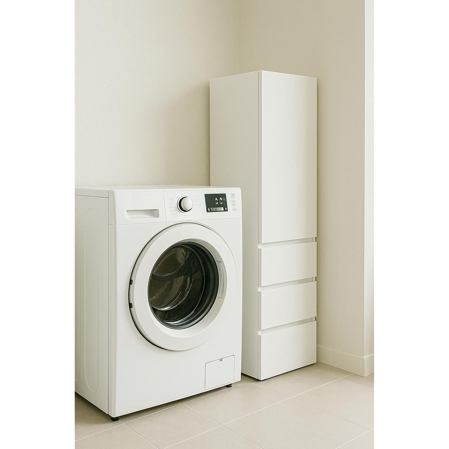 Elise - Modular Closet System With Mirror, Customizable Storage Solution - White
