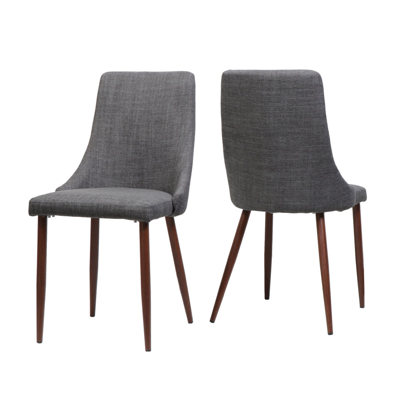 Modern Dining Chair With Iron Legs And - Light Gray