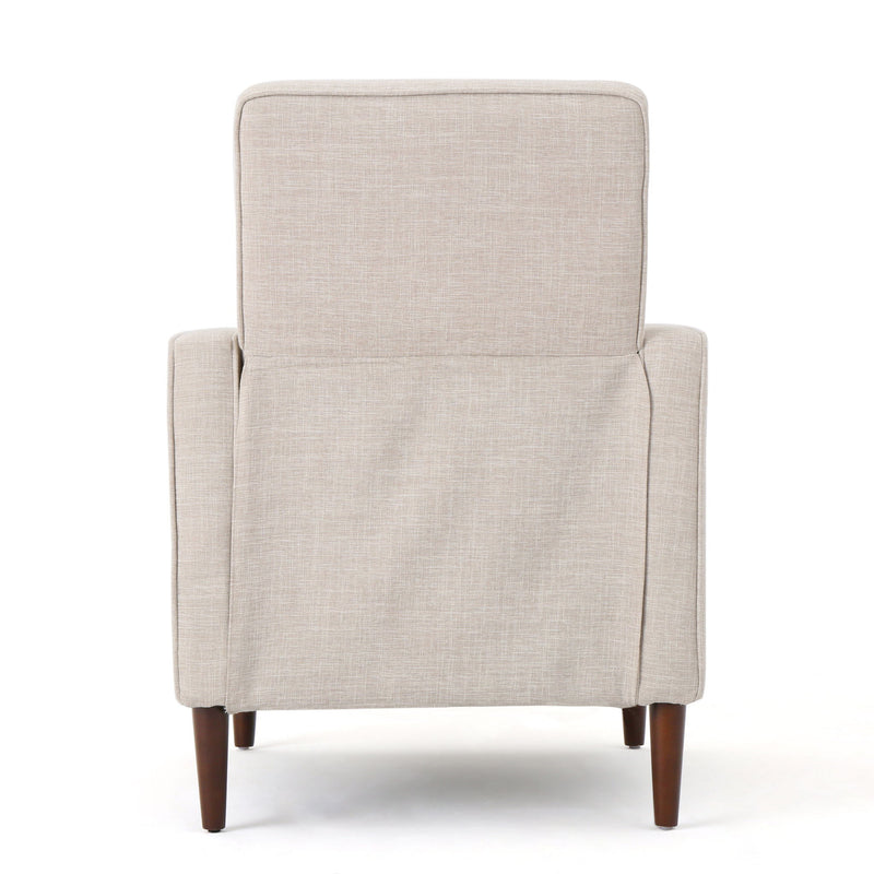 Mid-Century Modern Recliner With Button Tufted Waffle Stitch