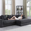 Naomi - 3 Piece Upholstered Sectional - Dark Gray