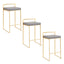 Fuji - Contemporary / Glam Design Counter Stool (Set of 2)