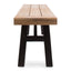 Outdoor Bench With Slat Panel Design And Acacia Wood Frame