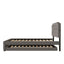 Upholstered Platform Bed With Trundle And 2 Sets Of USB Ports On Each Side, Fabric