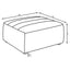 Ortega - Square Ottoman - Charcoal