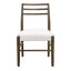 Farmhouse Style Dining Chair Set With Ladder Back Design