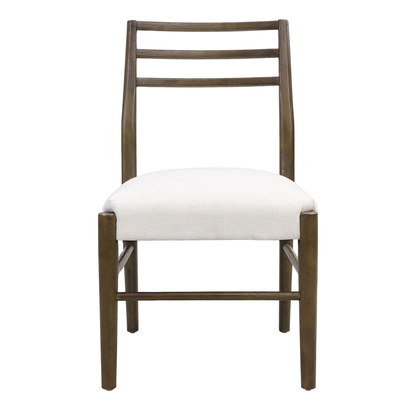 Farmhouse Style Dining Chair Set With Ladder Back Design