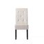 Carter - 5 Tuft Dining Chair With Button Tufted Backrest And Espresso Legs - Ivory