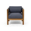 Outdoor Club Chair With Rattan Rope Wave - Dark Gray