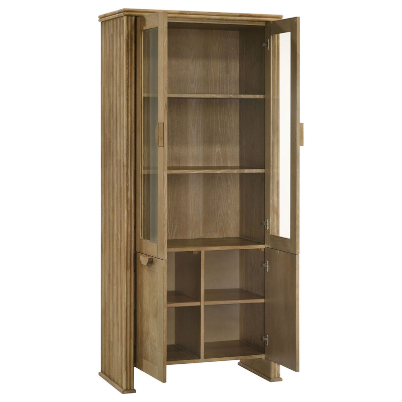 Dreydon - 4 Door Display Cabinet - Light Brown
