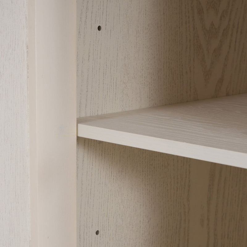 Wood Sideboard With Adjustable Shelves And Storage Cabinet - White Washed