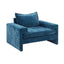 Upholstered Accent Chair With Wide Armrests And Ergonomic Back Support