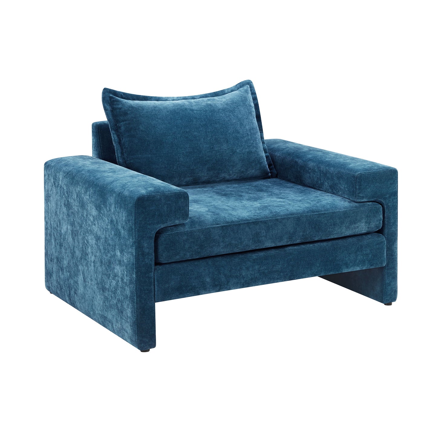 Upholstered Accent Chair With Wide Armrests And Ergonomic Back Support