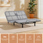 Caron - Queen Size Upholstered Wingback Bed With Adjustable Base Bundle Set - Ivory