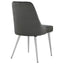 Padded Side Chair Of 2) With Upholstered Seat And Polished - Gray
