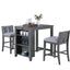 Graham - 3 Piece Small Space Counter Height Dining Table With Shelves And 2 Chairs (Set of 3)