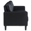 Weld 3 Piece Upholstered Track Arm Sofa Set - Black