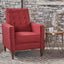 Mid-Century Modern Recliner With Button Tufted Waffle Stitch