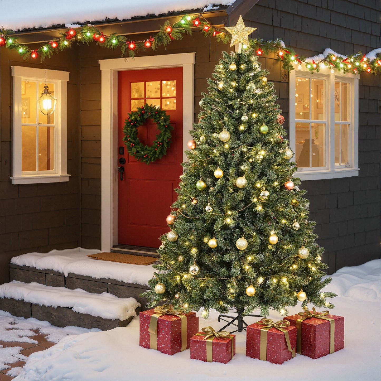 Christmas Tree With Warm Leds