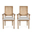 Elegant French Country Style Dining Chair With Cane Backrest