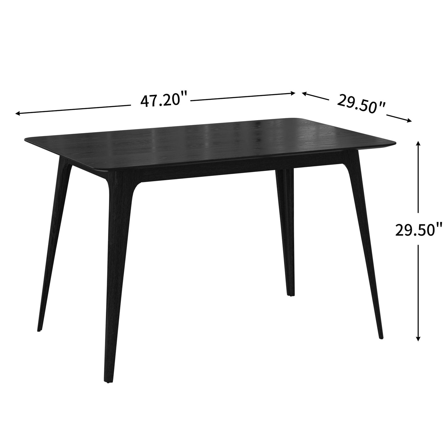 5 Piece Dining Set With 1 Table And 4 Upholstered Chairs - Black / Light Gray