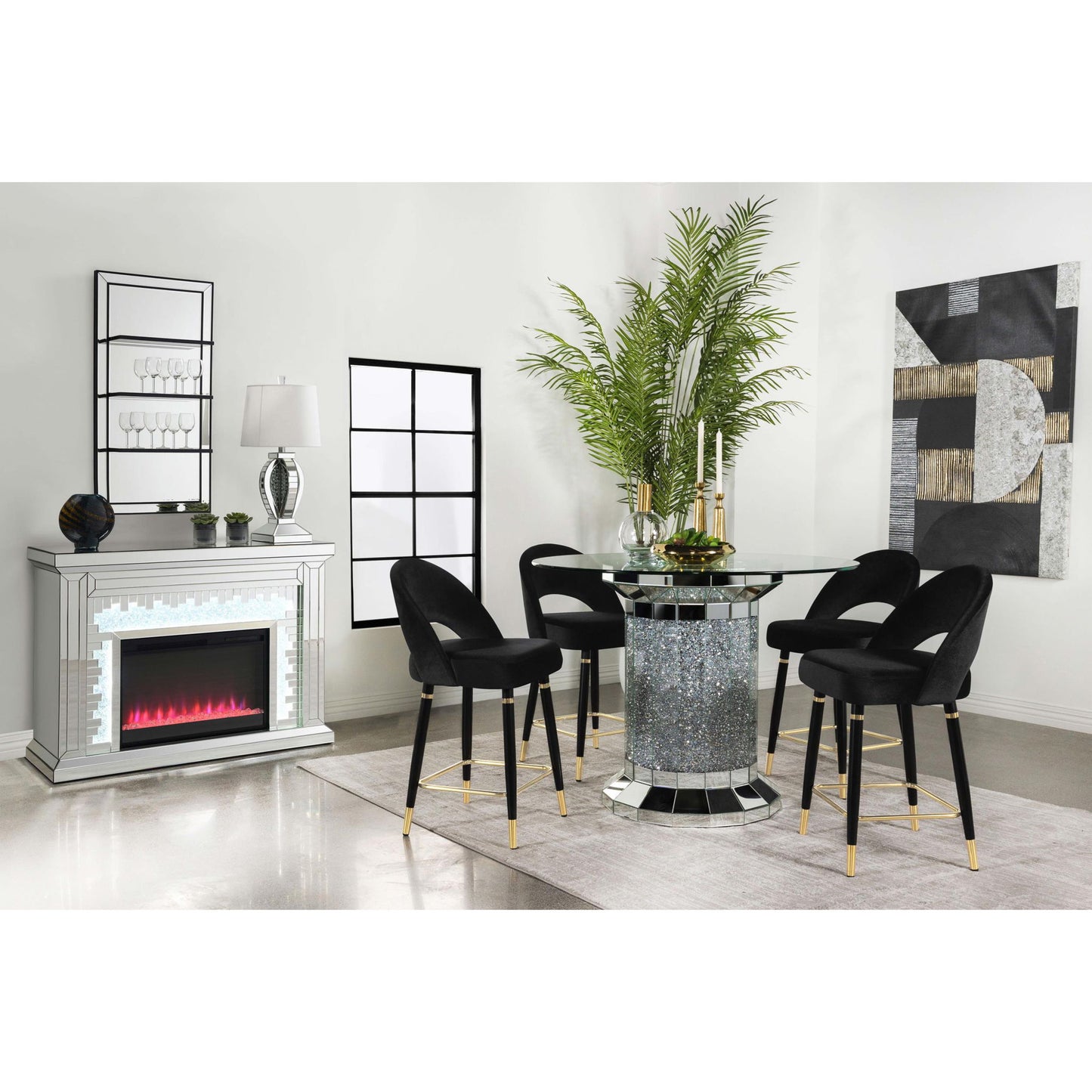 Open Back Counter Height Stools (Set of 2)