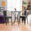 Ambrosia - 3 Piece Bistro Set With Leaf Motifs Top And Seat