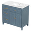 Bathroom Vanity With Sink, 1 Tip Out Drawer, 3 Side Drawers, Adjustable Shelf