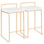 Fuji - Contemporary / Glam Design Counter Stool (Set of 2)