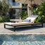 Chaise Lounge Set, 5 Position Adjustable, Flat Side Surface Storage