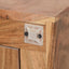Boho Handcrafted 3 Door Sideboard, Carved Texture & Artisanal Charm - Natural