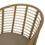 Randy - Modern Wicker Chair With Water Resistant Cushions - Brown / Beige