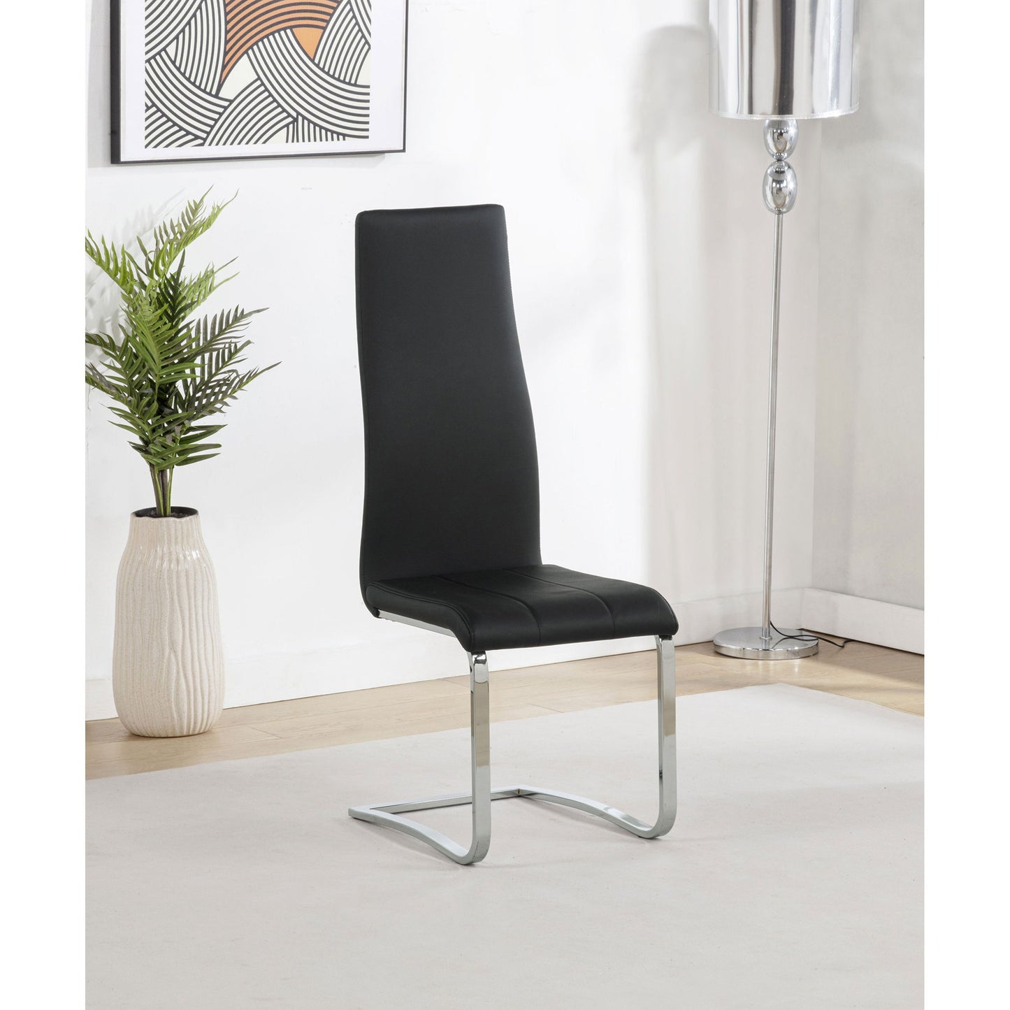 High Back Side Chairs Dining Chairs With Padded Upholstery (Set of 4)
