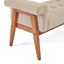 Elegant Tufted Ottoman - Beige / Brown