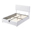 Elegant Upholstered Platform Bed With Hydraulic Storage System