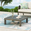 Oana Brava - Rustic Coffee Table With Slat Panel Design - Gray
