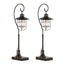 Landen - Contemporary Task Lamp (Set of 2) - Oil Rubbed Bronze / Clear