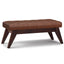 Draper - Upholstered Mid Century Tufted Ottoman Bench