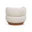 Fuji - 360 Swivel Low Barrel Back Accent Chair - Ivory White