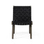 Lounge Chair With Stunning Rope Weave Design, (Set of 2) - Black