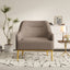 Modern Elegance Accent Chair With Curved Backrest