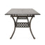 Outdoor Expandable Dining Table With Umbrella Holder, Lattice Pattern And Curved Legs - Black