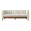 3 Seater Sofa With Square Arms, Tufted Pillow Back For Living Room