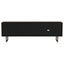 Manaya - 2 Door Stand With Open Shelving And Hidden Storage - Charcoal Black
