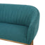 Mid Century Modern Loveseat With Channel Stitched Backrest
