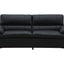 Eilene - Top Grain Leather Loveseat - Black