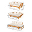 Outdoor Patio Daybed Sofa, 3 Seat Sofa With Foldable Arm 4 Back Pillows