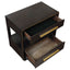 2 Drawer Nightstand With Trim And USB Charging - Brown