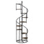 8 Shelf Staircase Bookcase Industrial Storage And Scratch Resistant Shelves - Brown